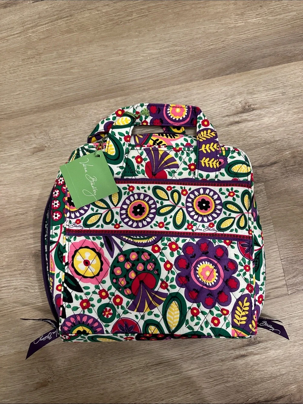NWT Vera Bradley Floral Quilted Tech Organizer - Multi Color